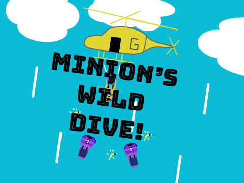 Minion's Wild Dive #games #fun #all #trending #minions #universal #purple minions #art #music