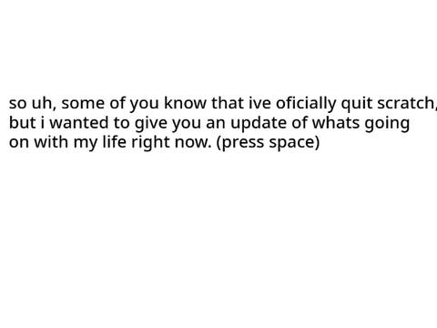 a real quick update.