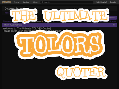The Ultimate TOLORS Quoter