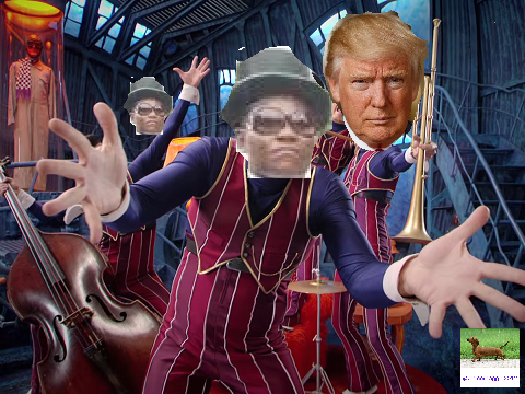 trumps got a tiny body!