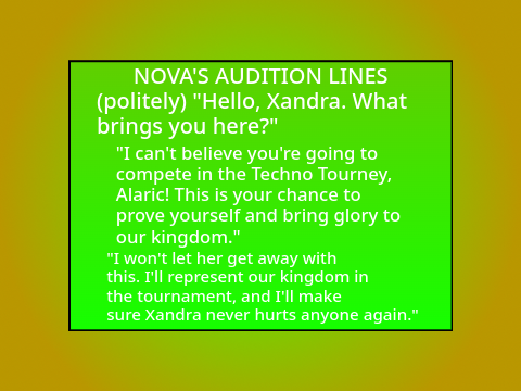 Nova audition