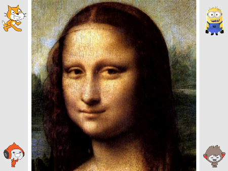 1 Line Challenge - mona lisa
