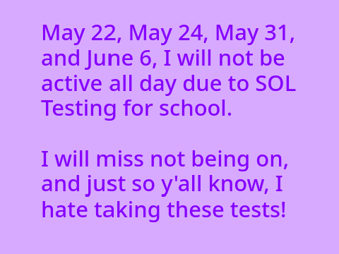 !Important Info!