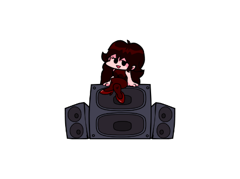 Dark-Haired Vector GF FNF Animation remix