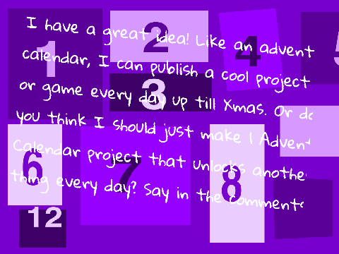 Idea: Advent Calendar!