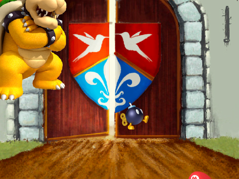 boswer vs mario TS game