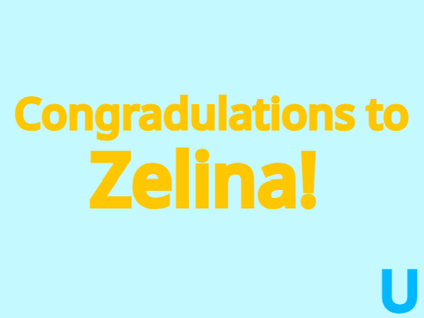 Congrats to Zelina! (600 Followers)