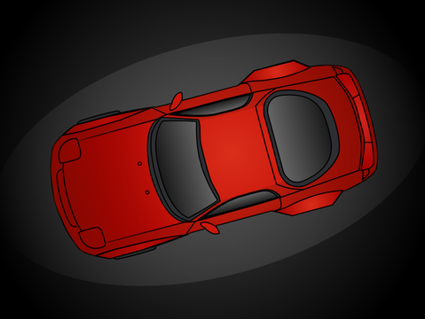 Mazda RX-7 Rocket Bunny (1997) Top-Down (w/ shading!)