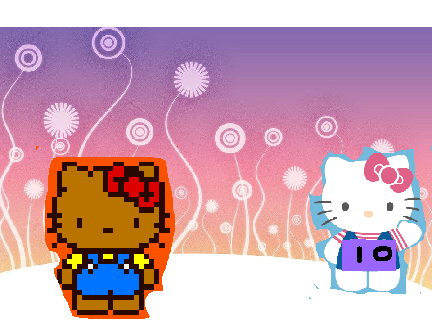 hello kitty  taping game cute