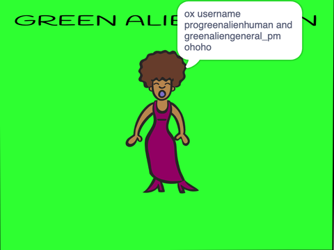 green alien vision