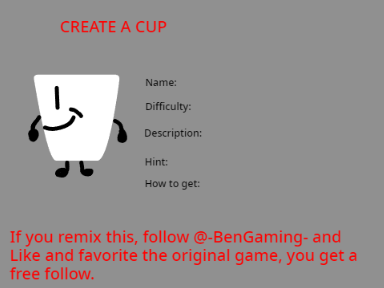 Create a cup for Find the Cups