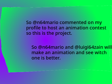 Animation Contest for @n64mario and @luigi64zain (rematch)