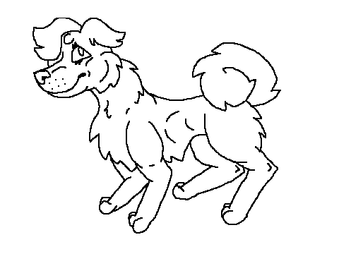 Random dog Lineart