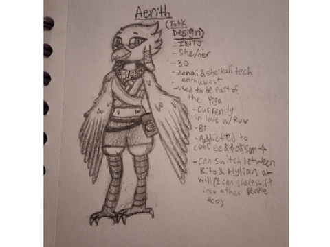 Aerith's Newer New Re-Design (uncolored)