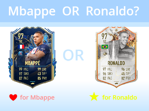 Ronaldo TT or Mbappe TOTS?