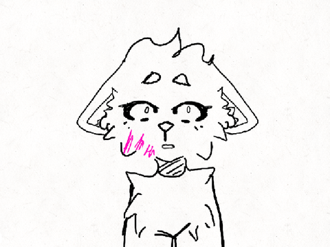 silly little cat animation (pink blood)