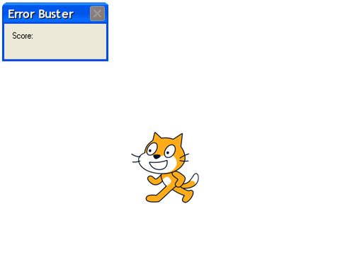 Ultra Hard Error Buster v1.0 but the cat and the score move around when touching an error