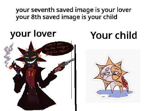 Your 7th saved image is your lover and your 8th saved image is your child remix