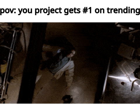 POV: your project gets #1 on trending