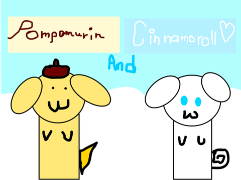 Pompompurin and Cinamoroll