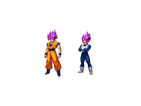 Rainbow Goku and Vegeta