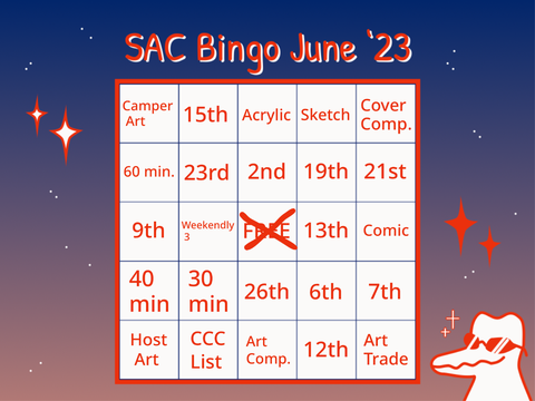 luna's bingo board! 