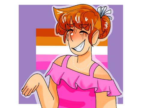 #2 Lesbian [ pride flags as people ]