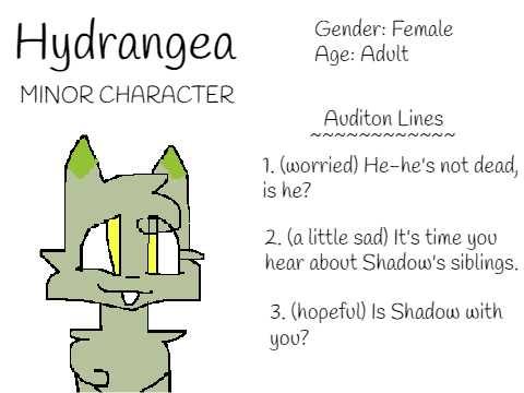 I'm auditioning for this just for fun :)