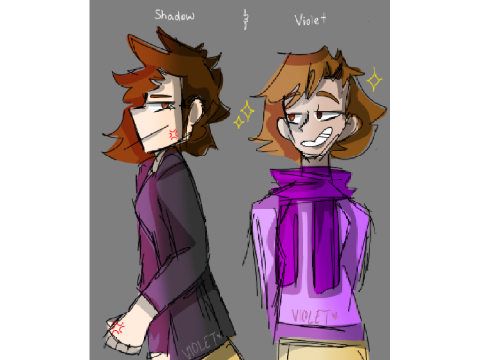 I drew me and Shadow B)