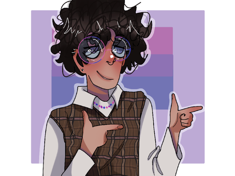 #3 Bi [ pride flags as people ]