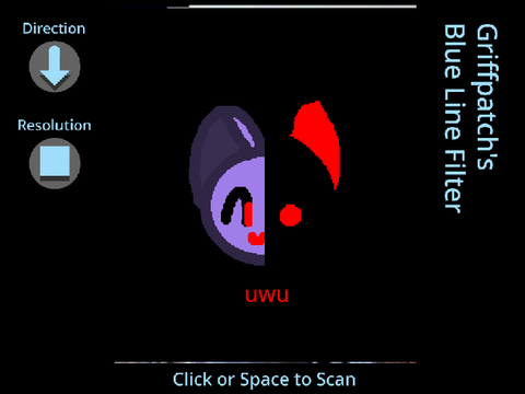 blue line filter with furry sprites