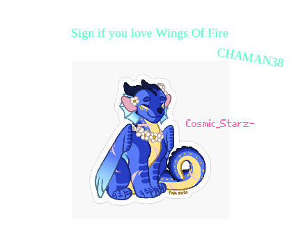 Sign if you love wings of fire remix