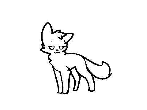 Blinking cat lineart