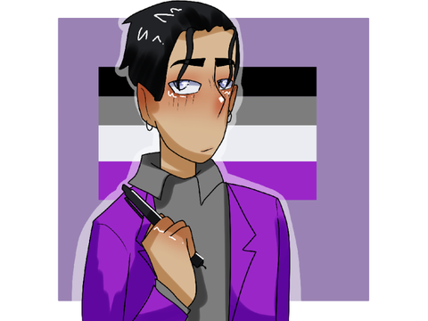 #5 asexual [ drawing pride flags as people ]