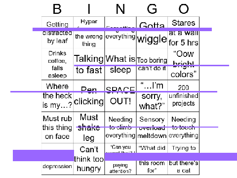 ADHD Bingo remix