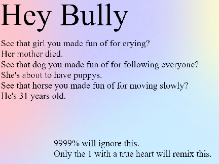 Remix This if You Believe Bullying Should Stop! remix remix remix remix remix