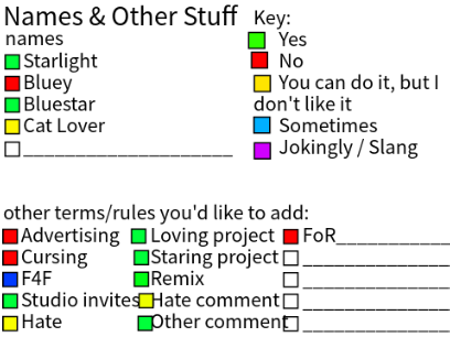 Pronouns and Terms for @SandstormStarlight remix remix