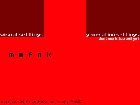 Adjustable Random Letter Generator