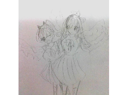 5分チャレンジ！天使と悪魔紙に書いてみた！
