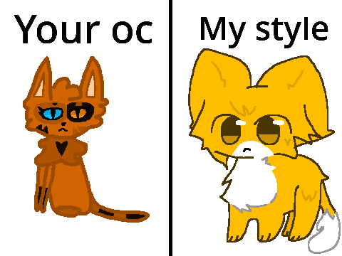 I'll draw your OC in my style!  remix