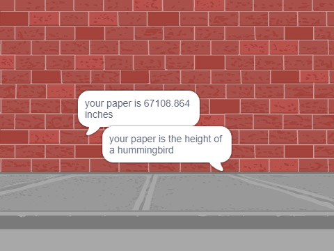paper hight calc