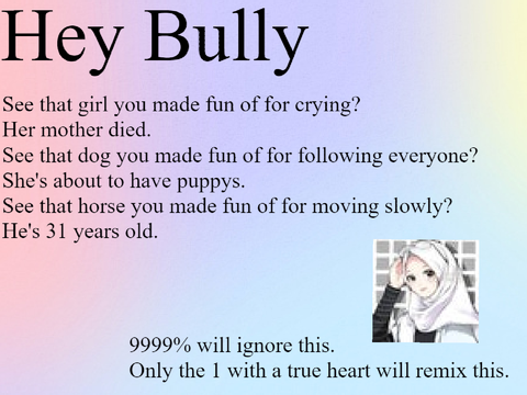 9999% will ignore this, Only the 1 true heart will remix. remix remix remix remix