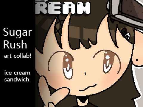 ice cream sandwich - sugar rush art collab