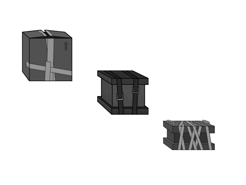 Boxes for the background and cover + gun shot mark