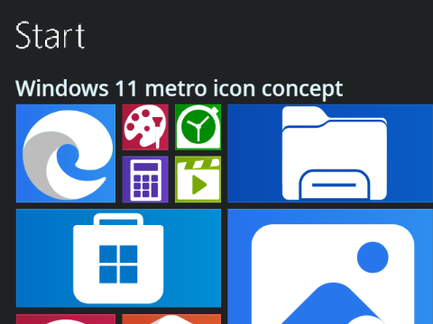 Windows 11 metro icon concept