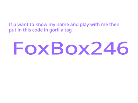 For gorilla tag people 