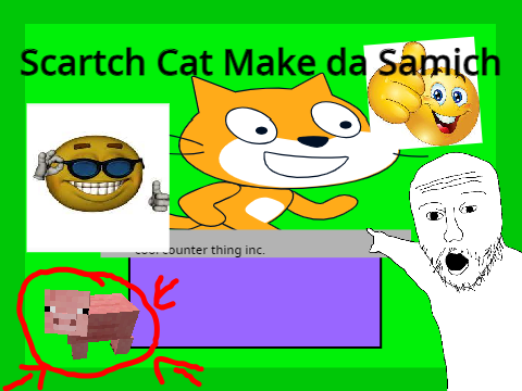 Scratch cat makes a Sandwich or something