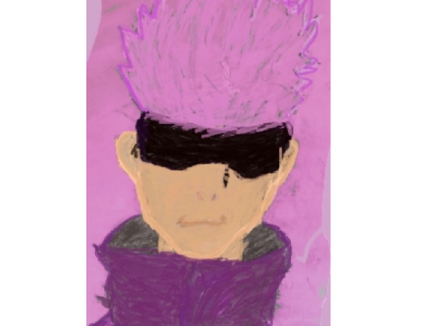 So I gave ibis paint a shot-Gojo satarou art