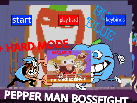 pizza tower engine: pepperman but blue, pappaman