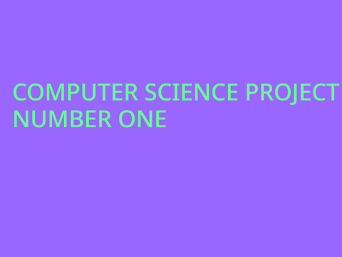 computer science project 